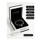 GrandeAccessory Kişiye özel Harfli Bileklik – 316L Çelik, Kutulu & Notlu Sevgili Hediyesi