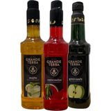 GRANDETERRA Grande Terra Üçlü Şurup Seti: Karpuz, Yeşil Elma ve Mojito (3 x 750 Ml) - 2250 ml