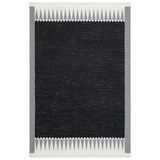 Grandhedefhalı Siyah Beyaz Rengi Yıkanabilir Çift Taraflı Modern Desenli Dokuma Kilim Siyah/Beyaz 80 x 150 halıNM226