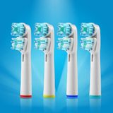 GRANDIOSI Oral-B-Braun ile Uyumlu Yedek Fırça Başlıkları - Dual Clean - 4'lü Paket Genel Elektrikli Diş Fırçası Yedek Başlıkları