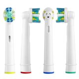 GRANDIOSI Oral-B-Braun ile Uyumlu Yedek Fırça Başlıkları - Floss Action - 4'lü Paket Genel Elektrikli Diş Fırçası Yedek Başlıkları
