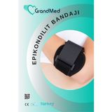 GrandMed Epikondilit Bandajı Uzun Tenisçi Dirsekliği Silikon Golfçü Sporcu Dirsekliği Bandı