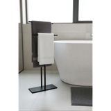 Grandmix Ayaklı Metal Banyo Havluluk Organizer 2 Bölmeli Havlu Askısı