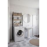 Grandmix Banyo ve Çamaşır Makinesi Üstü Düzenleyici Raf Çok Amaçlı Depolama Ünitesi - Siyah