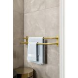 Grandmix Duvar Montajlı İkili Havlu Askısı Modern Minimalist Metal Banyo Havlu Asacağı Banyo Toparlayıcı