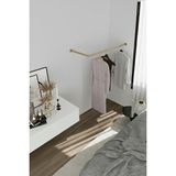 Grandmix L Köşe Askılık Duvara Monte Metal Elbise Askılığı 100X25 cm - Altın
