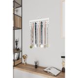 Grandmix Madalya Askılığı Hediyelik Kupa Tasarımlı Metal Madalya Askısı Siyah ve Beyaz 13x30 cm