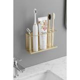 Grandmix Metal Diş Fırçalık 6 Bölmeli Banyo Düzenleyici Organizer Siyah 20 cm