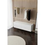 Grandmix Metal Duvara Monte Elbise Askısı Minimalist Portmanto Askılığı 145X25 cm - Altın