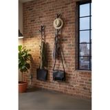 Grandmix Modern Duvara Monte Metal Vestiyer Portmanto Minimalist Tasarım Elbise Şapka Askısı - 60x15 - Siyah
