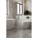 Grandmix Modern Metal Tasarım Ayaklı Banyo Askılığı ve Tuvalet Kağıtlık Seti 105x25x15