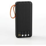 Grandor Dahili Çoklu Kablolu 20000 Mah Powerbank Dijital Pil Göstergeli Telefon Şarj Cihazı - Renkli