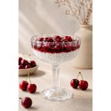 grandora 3’lü Cam Magnolia Kasesi 230 ML Ayaklı Tatlı Kasesi, Puding, Dondurma, Reçellik Kase
