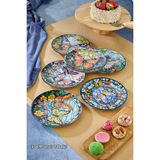 Grandora Lüks Kelebek Desenli Servis Tabağı 27 cm Seramik 6'lı Set Modern Sunum Tabakları