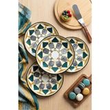 Grandora Zarif Geometrik Desenli (6 Adet 20 Cm) Pasta ve Tatlı Tabağı | Sunum Tabak