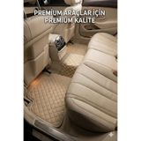 grandtex Araba Oto Universal Her Araca Uyumlu Premium bej Deri PaspaS
