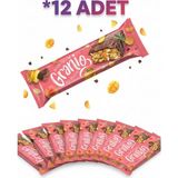 Granio Granıo Sutlu Çikolata Kaplamalı Yulaf Ezmeli Tropikal Meyveli Bar 40 gr x 12 Adet