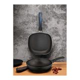 Granit 2'Li Tava Set - 28 Cm Wok Tava Ve 26 Cm Griil Çizgili Izgara Tavası