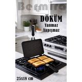 Granit Döküm Ocak Üstü El Tostu 25X18 cm Büyük Boy