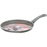 Granit Hamsi Tava Metal Kapak Çelik Sap 28X4CM Gri