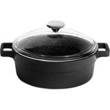 Granit Master Döküm Siyah Karnıyarık Tencere, 28 cm - Çok Renkli - Standart