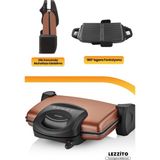 Granit Plakalı 1750W Tost ve Izgara Makinesi, 5 Kademe Isı Ayarı - Altın