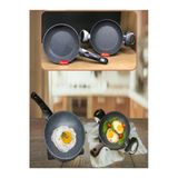 Granit Tava Sahan Seti 18 Cm Siyah Sahur Kahvaltı Omlet Set