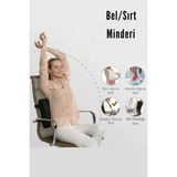 Grantout Lüx Ortopedik Sırt Minderi Sandalye Bel Yastığı Bel Desteği Bel Minderi Bel Minderi - 34 x 50 cm - Beyaz