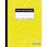Graph Paper Composition Notebook: Quad Ruled 5x5 Yellow Marble Pattern. For Students. College, School, Office & Work