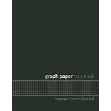 Graph Paper Notebook 5x5 Grid – Quad Ruled 5 Squares/Inch, 8.5" x 11", 100 Pages – Matte Black Cover: Ideal for Math, Engineering, Drawing, and Journaling