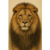 Graph Paper Notebook 5x5 mm – African Lion Cover – 100 Pages – 6x9 Inches: Minimalist wildlife-themed notebook with no text – perfect for school, journaling, sketching, or as a gift