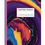 Graph Paper Notebook: 5x5 Quad Ruled Graphing Grid Paper | 110 Pages | 7.5 x 9.25 | Fluid Art Journal for Math and Science Students