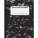 GRAPH PAPER NOTEBOOK: Grid Paper Notebook, Grid Paper for Math and Science Students, Quad Ruled 5x5 (100 Pages, 8.5 x 11)-Black Marble