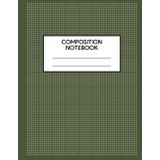 Graph Paper Notebook: Quad Ruled 5x5, 100 Pages(8.5"x11")– Paperback in Olive green, for school, Work, and Diary life