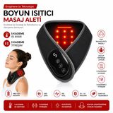 Graphene Isı Teknolojili Boyun Isıtıcı Masaj Aleti 5 Kademeli Isı Ayarı 3 Kademeli Titreşim Usb Şarjlı Kablosuz Boyun Destekleyici