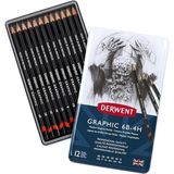 Graphıc Serisi Dereceli Kalem Seti (9b>h) - 12 Kalem Metal Kutu - Standart