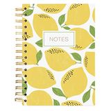 Graphique Tasarımcı not defteri, limon, spiral ciltli, ofisler, okullar, sınıflar ve daha fazlası için yazı günlüğü, 160 çizgili sayfalı sert kapak (15,9 x 21 cm)