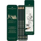Graphite Aquarelle Kurşun Kalem Seti, 5 Li, Metal Kutu, Hb-2b-4b-6b-8b, Siyah Naturel, Suda Çözünür, Teknik Çizim ve Eskiz Için, Dayanıklı Uç