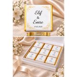 Graphy Kişiye Özel Madlen Çikolata Etiketi 100 Adet 3,6 x 3,6 cm Nişan Söz Nikah Düğün