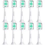Grasnugie Philips Sonicare için Yedek Diş Fırçası Başlıkları: Orta Yumuşaklıkta Kıllar, Philips Sonicare Elektrikli Diş Fırçası Geçmeli Sapla Uyumlu, 10 Fırça Kafası Dolum, Beyaz