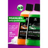 Grass Auto Shampoo 2'li Set 2x1L Elma ve Portakal Kokulu pH Nötr Elde Yıkama Oto Şampuanı