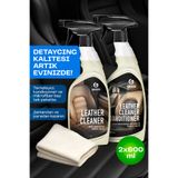 GRASS Deri Temizlik & Bakım Seti: Deri Temizleyici + Kondisyoner + Mikrofiber Bez