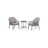 Grass Garden Defne Rattan 1+1 Masa Bahçe Balkon Mobilyası Alüminyum Üzeri Örgü Rattan