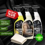 Grass Leather Cleaner Conditioner Deri Temizleyici ve Bakım Kremi, Oto Koltuk, Mobilya, Ayakkabı ve Çanta için - Gri - Altın