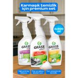 GRASS Premium 3'lü Temizlik Seti - Yağ/Kireç/Pas Çözücü