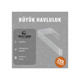 Grassi Duvar Tipi Kağıt Havluluk - Beyaz, Paslanmaz Metal, Şık ve Pratik Kağıt Havlu Askısı | Mutfak & Banyo Kullanımı
