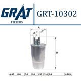 GRAT 10302 Mazot Filtresi Albea Doblo Fiorino Punto Evo Grande Punto 1.9 Jtd 1.3D Mtj