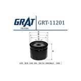 Grat 11201 Yağ Filtresi Clıo Iıı 08- Kangoo 08- Megane Iı Iıı Laguna Fluence Trafic Iı Master Iı / L