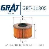 GRAT 11305 Mazot Filtresi CLIO II 00-05 Kangoo 98- Megane 97-99 Laguna I 97-01 Trafic 89-01 1.9D 1.9 Dtı