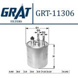 GRAT 11306 MAZOT FİLTRESİ KANGOO 08- LAGUNA III 1.5 DCI 3.0 DCI